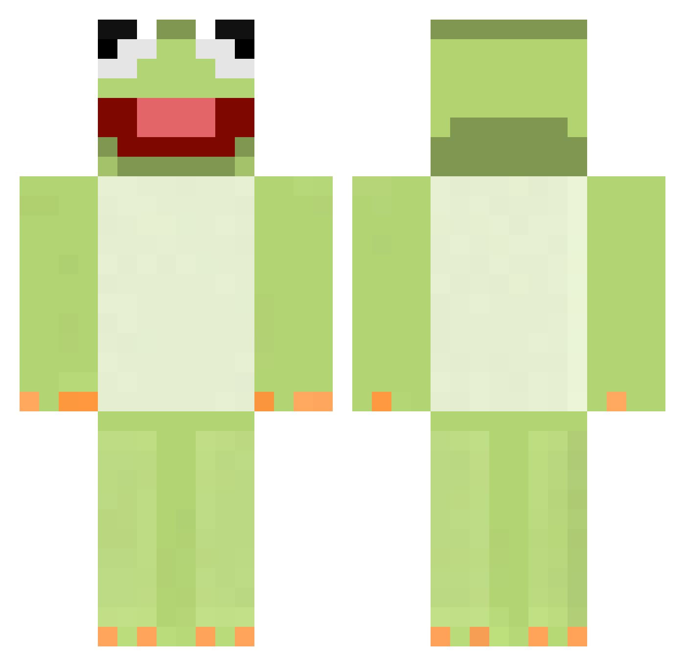 zwergzehn Minecraft skin, front and back view