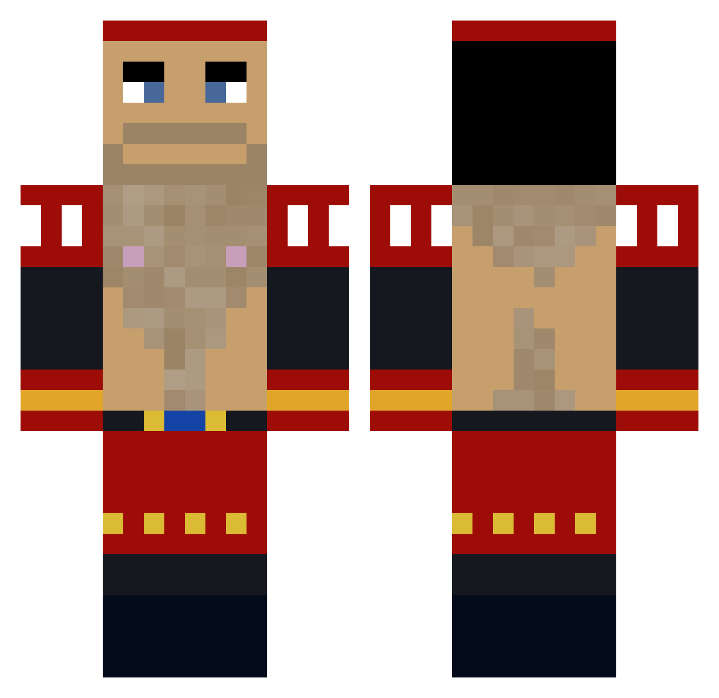 AshIsSleeping_ Minecraft skin, front and back view
