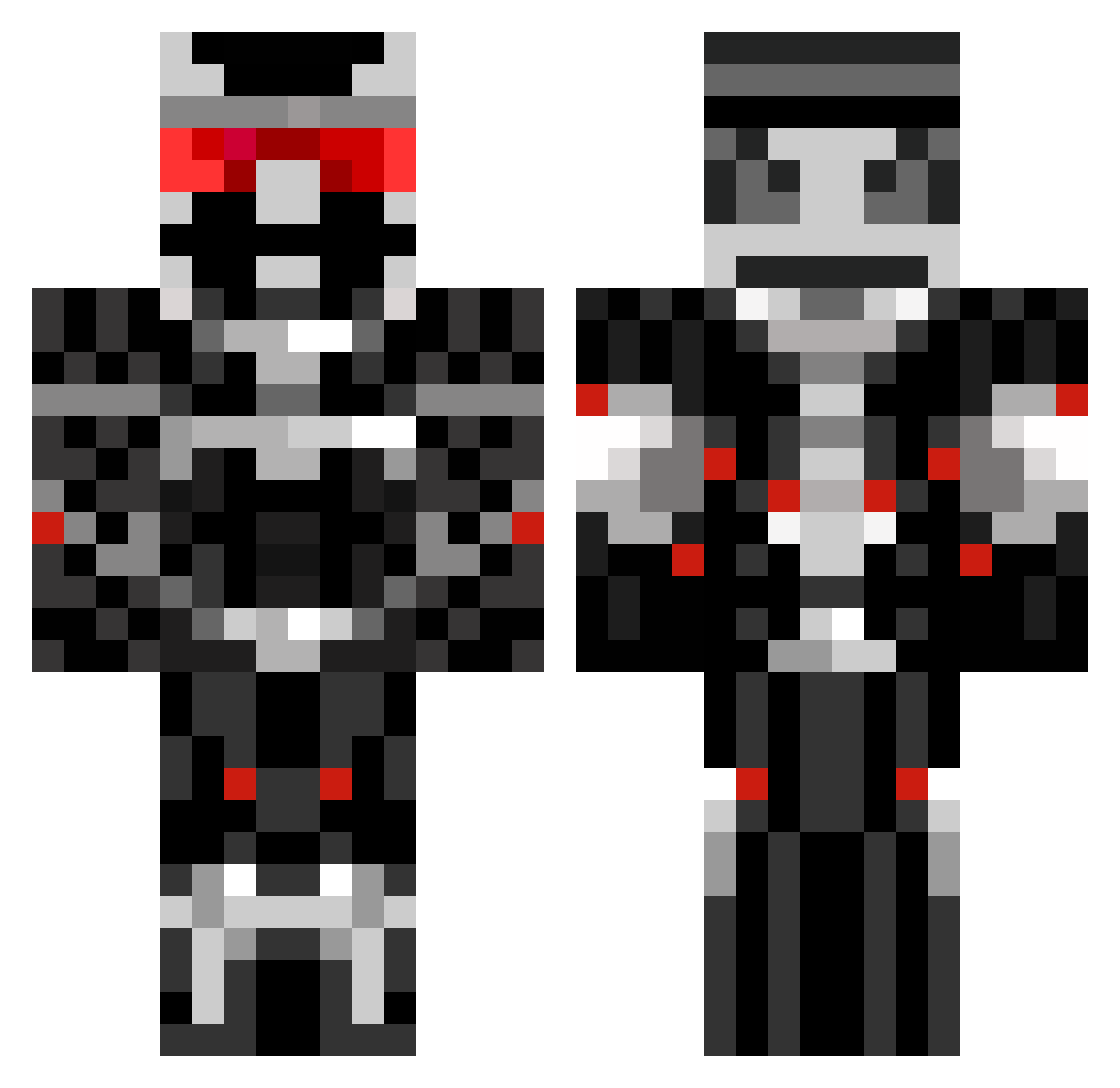 raptor290000 Minecraft skin, front and back view