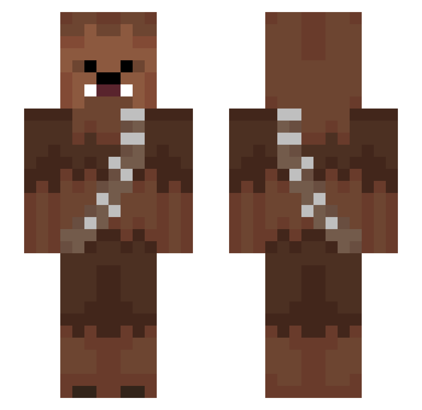 DUTZ0 Minecraft skin, front and back view