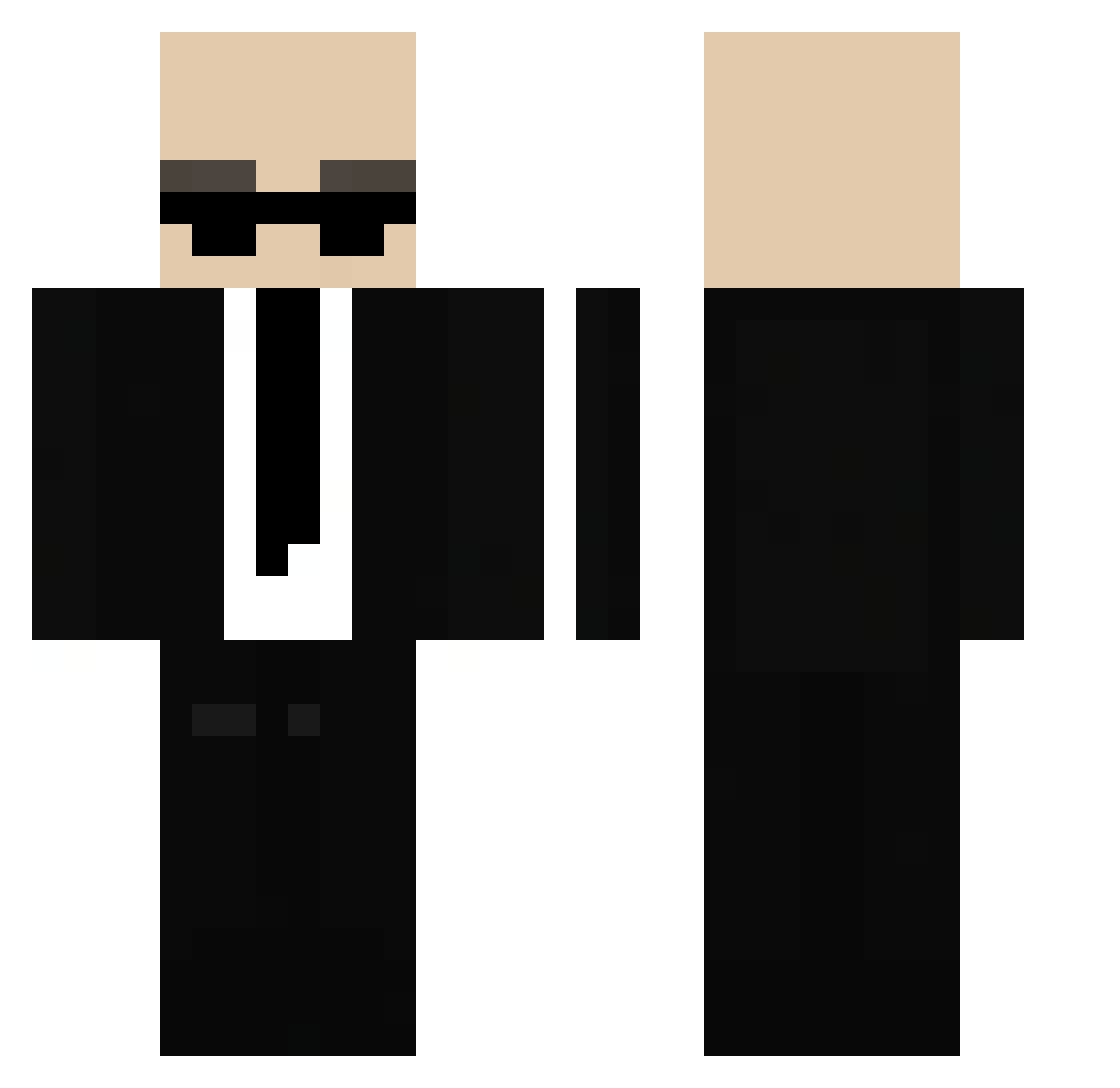 Snic_Capa Minecraft skin, front and back view