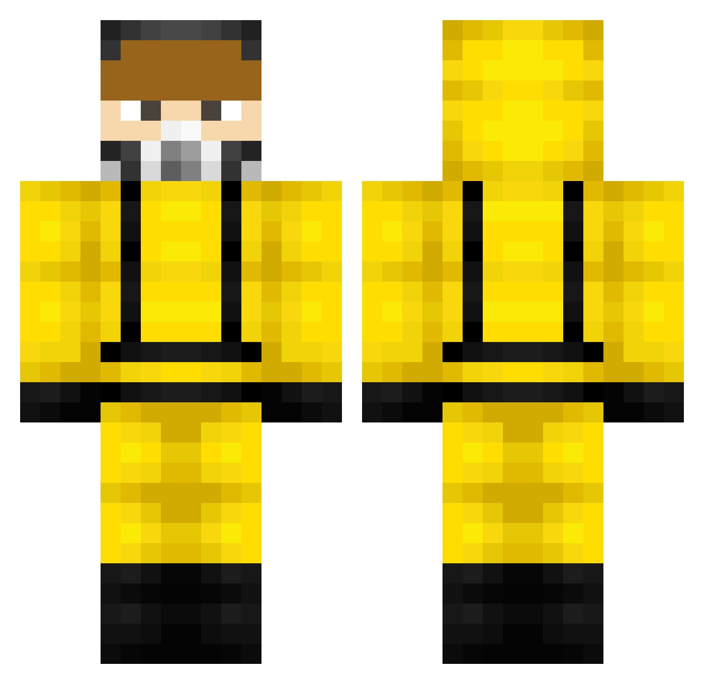 Sinaku Minecraft skin, front and back view