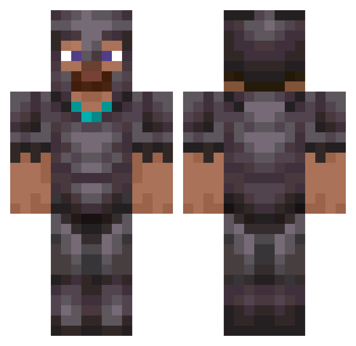 Dongju_Z Minecraft skin, front and back view