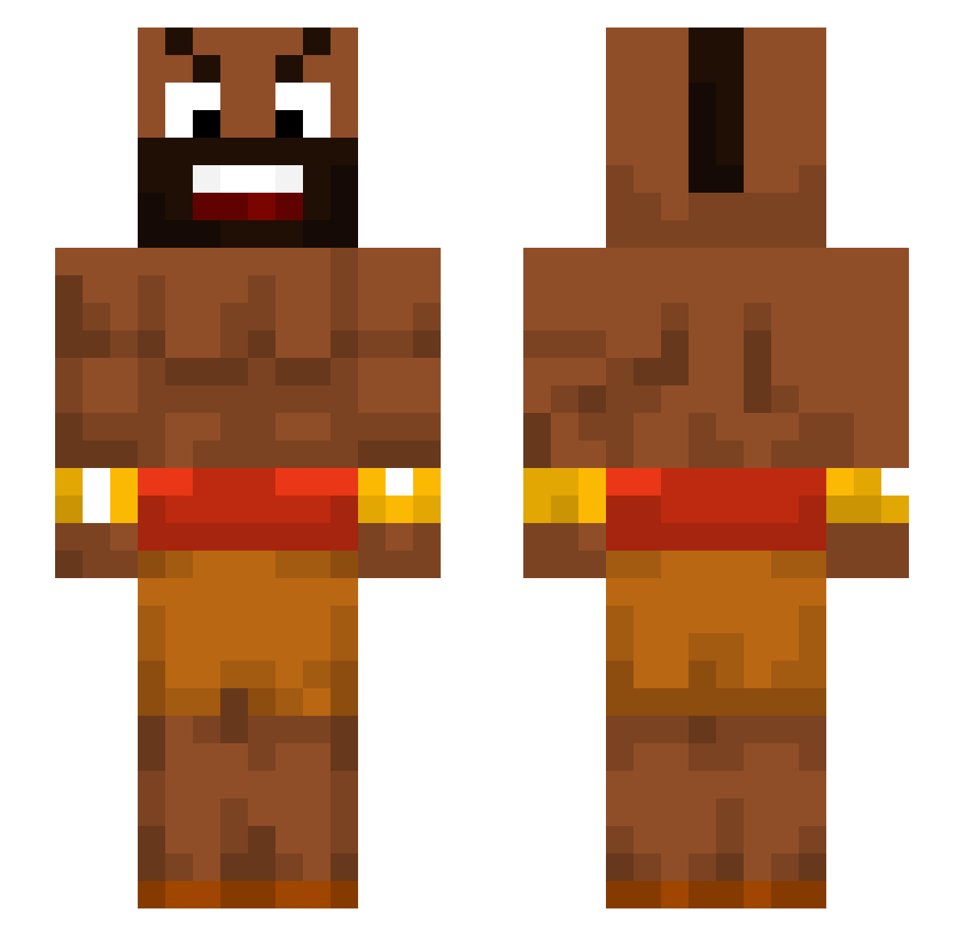 ilykombed Minecraft skin, front and back view
