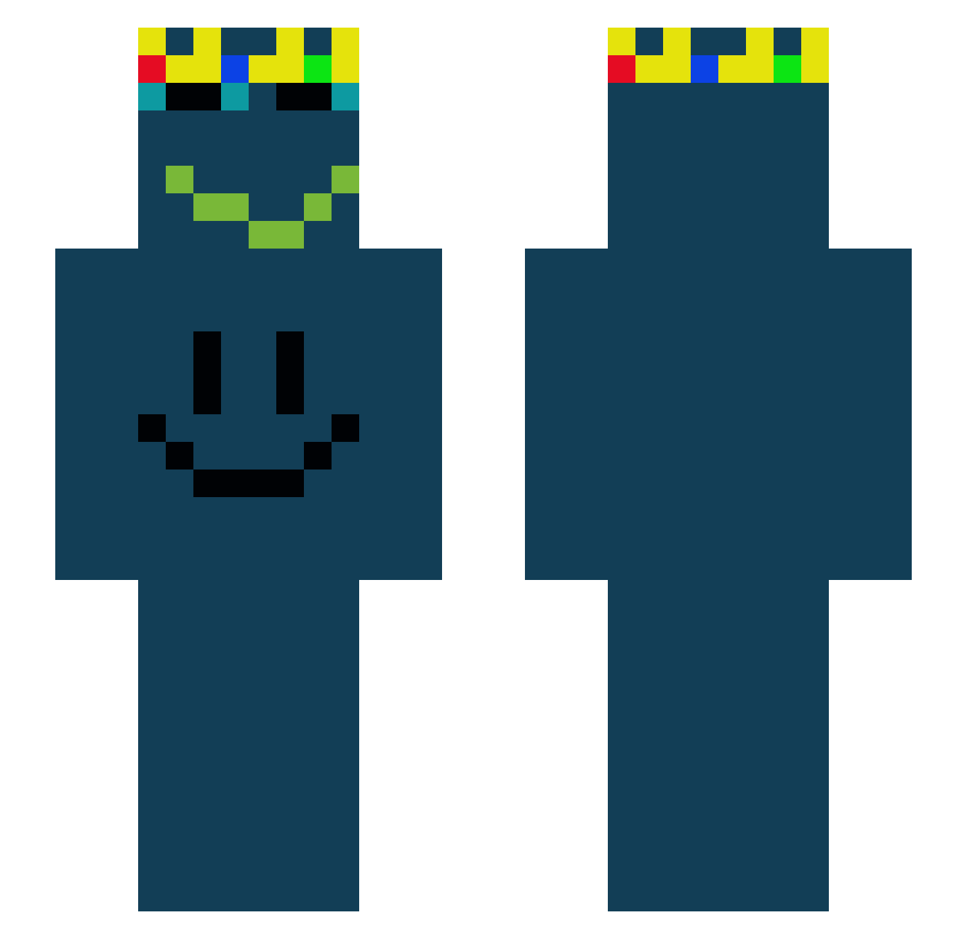 iamvibing Minecraft skin, front and back view