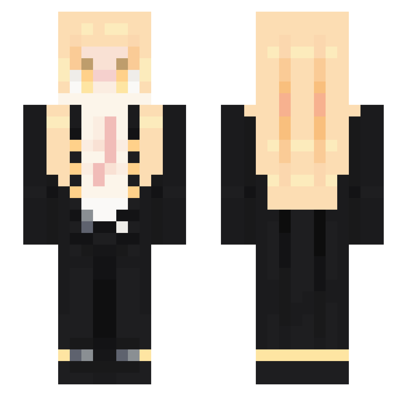 crystalcrafter9 Minecraft skin, front and back view
