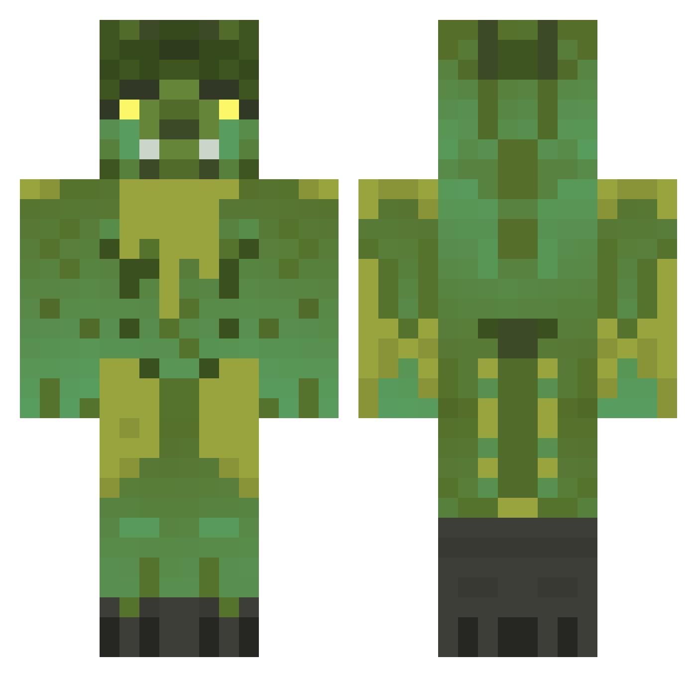 catboyforky Minecraft skin, front and back view