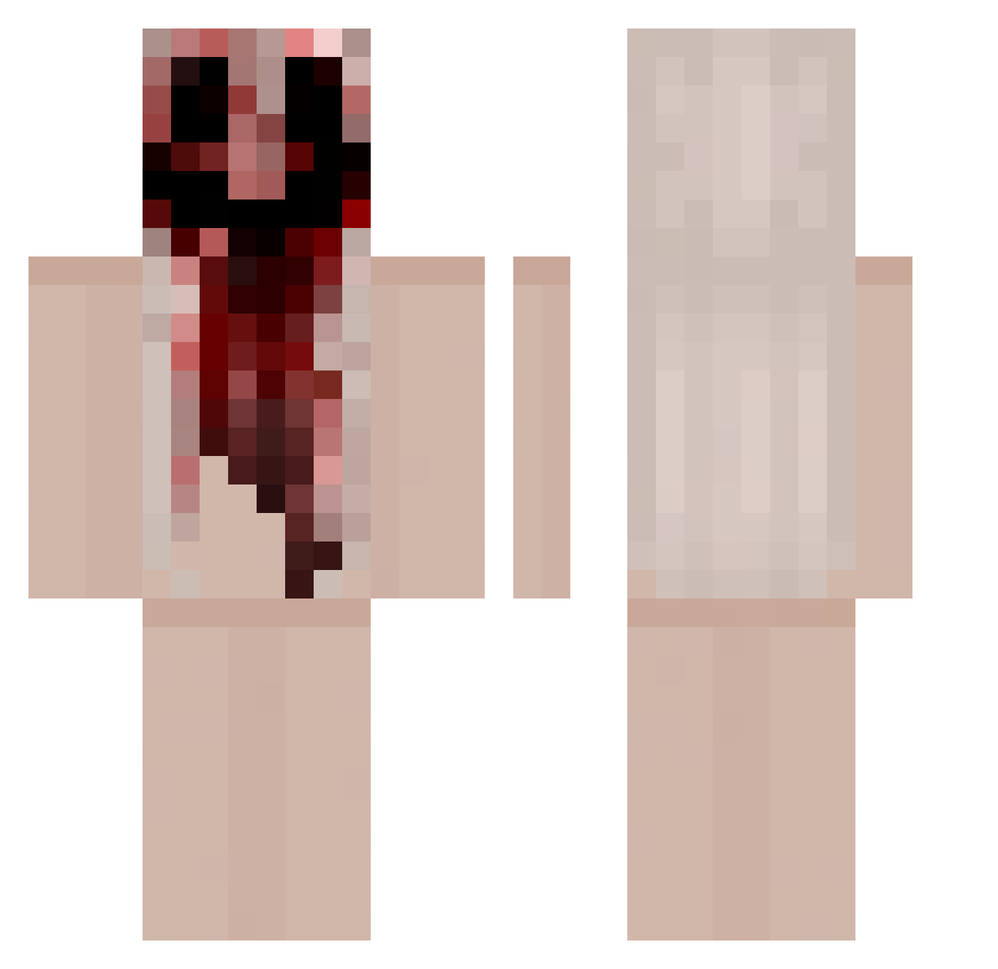 MrEsurio Minecraft skin, front and back view