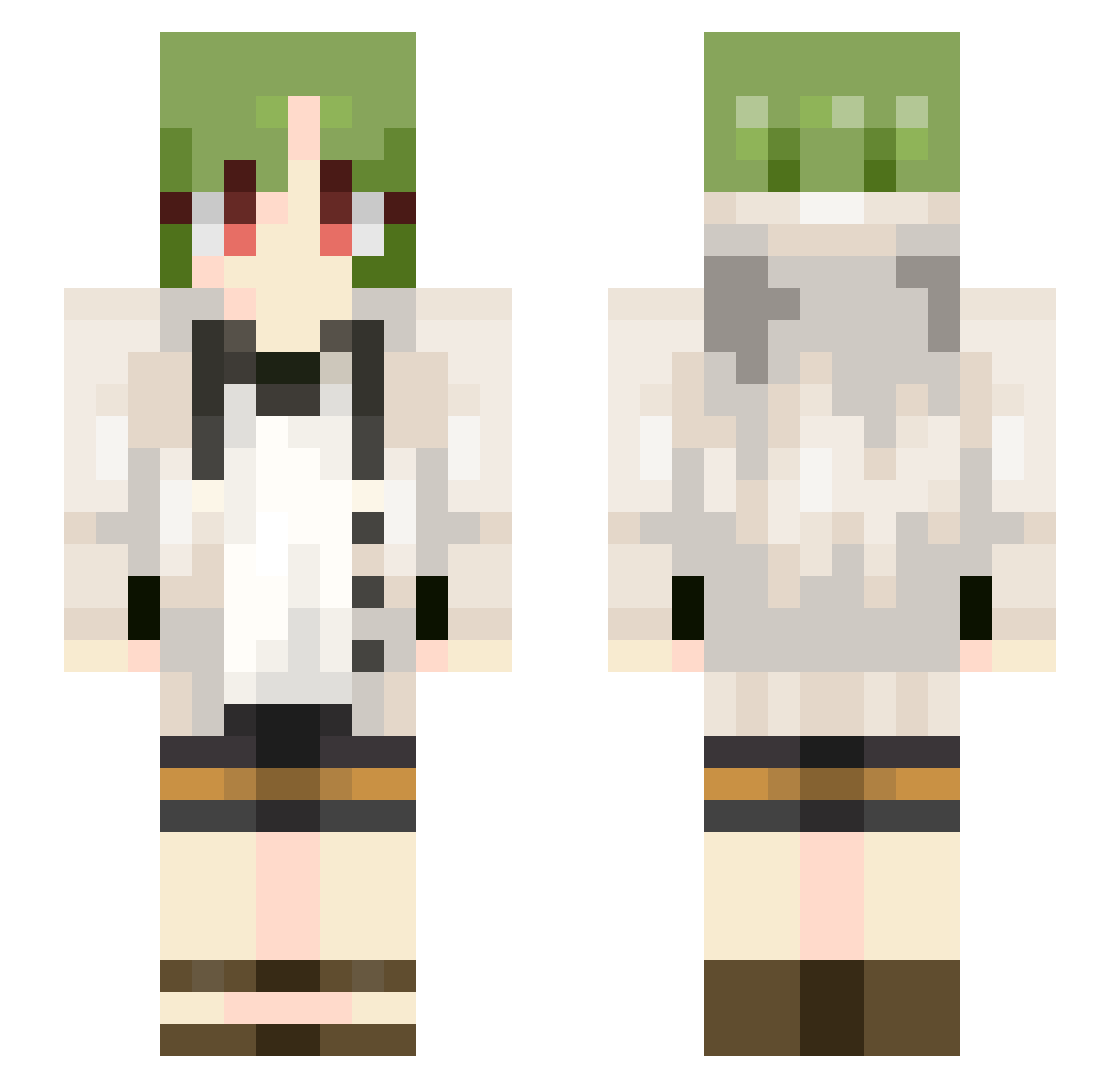 I_like_m4ids Minecraft skin, front and back view
