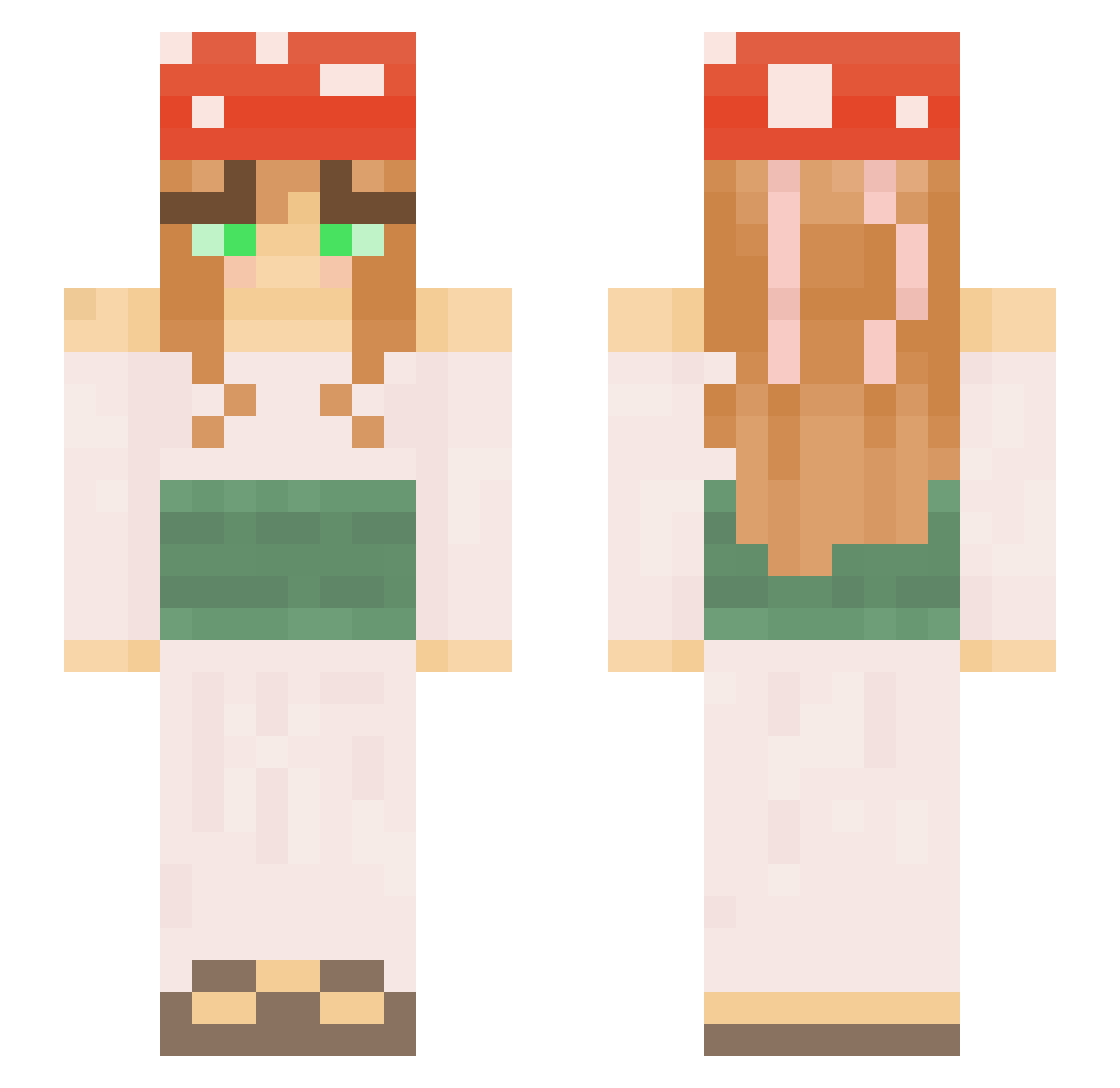 dEvaKing21 Minecraft skin, front and back view
