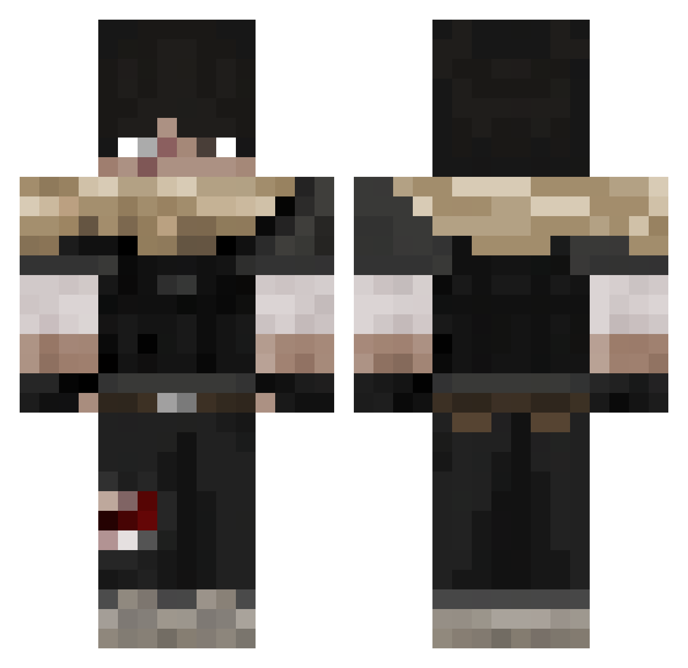 KubsonWojtas Minecraft skin, front and back view