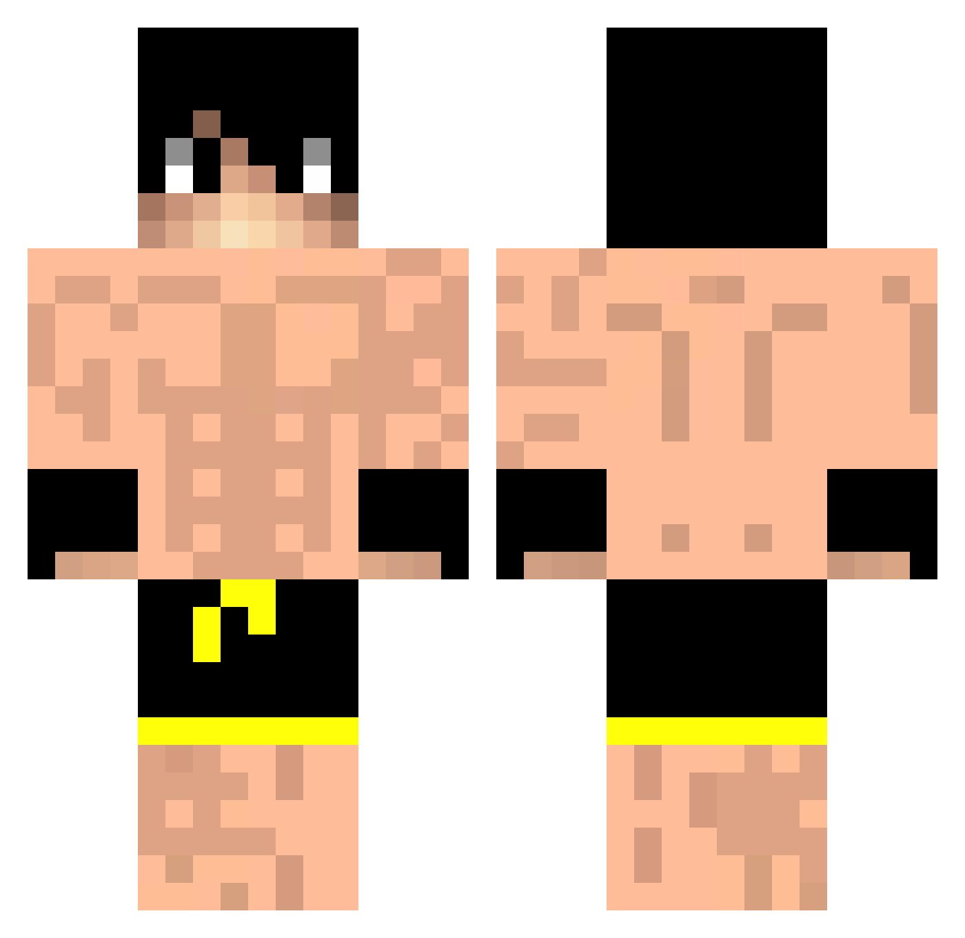 Mimiqui13 Minecraft skin, front and back view