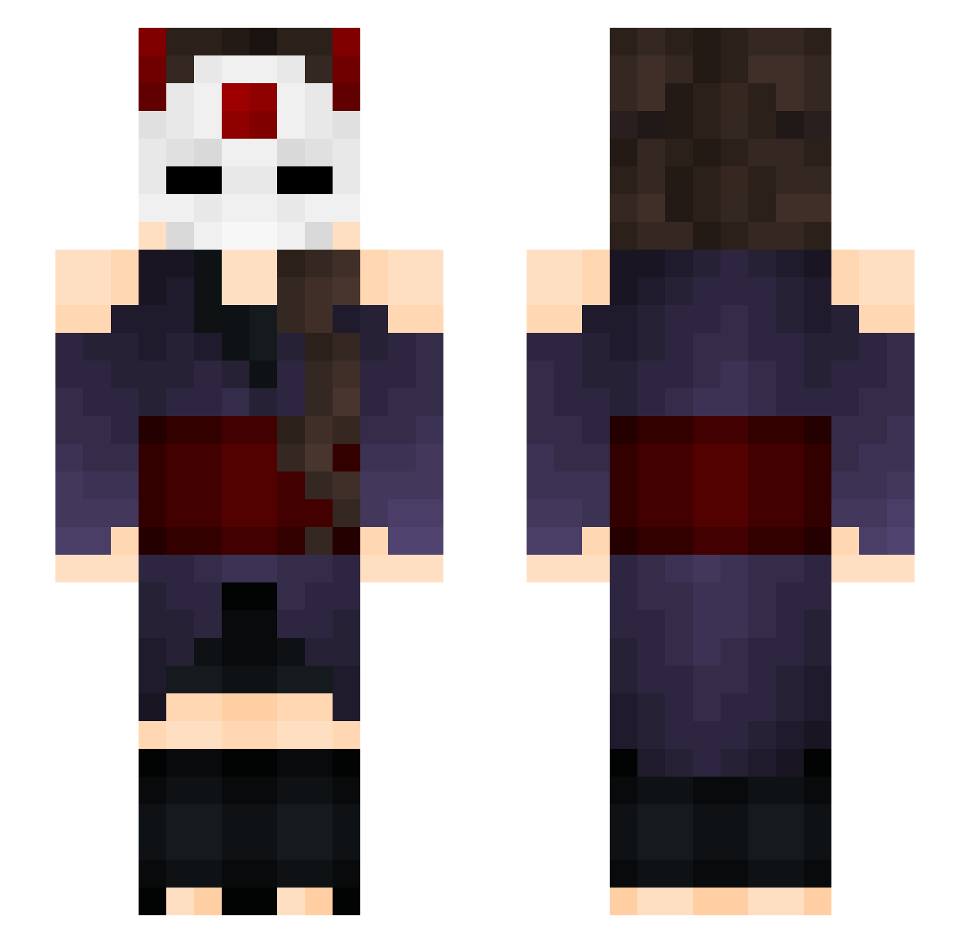 Kira_Swagdu21 Minecraft skin, front and back view