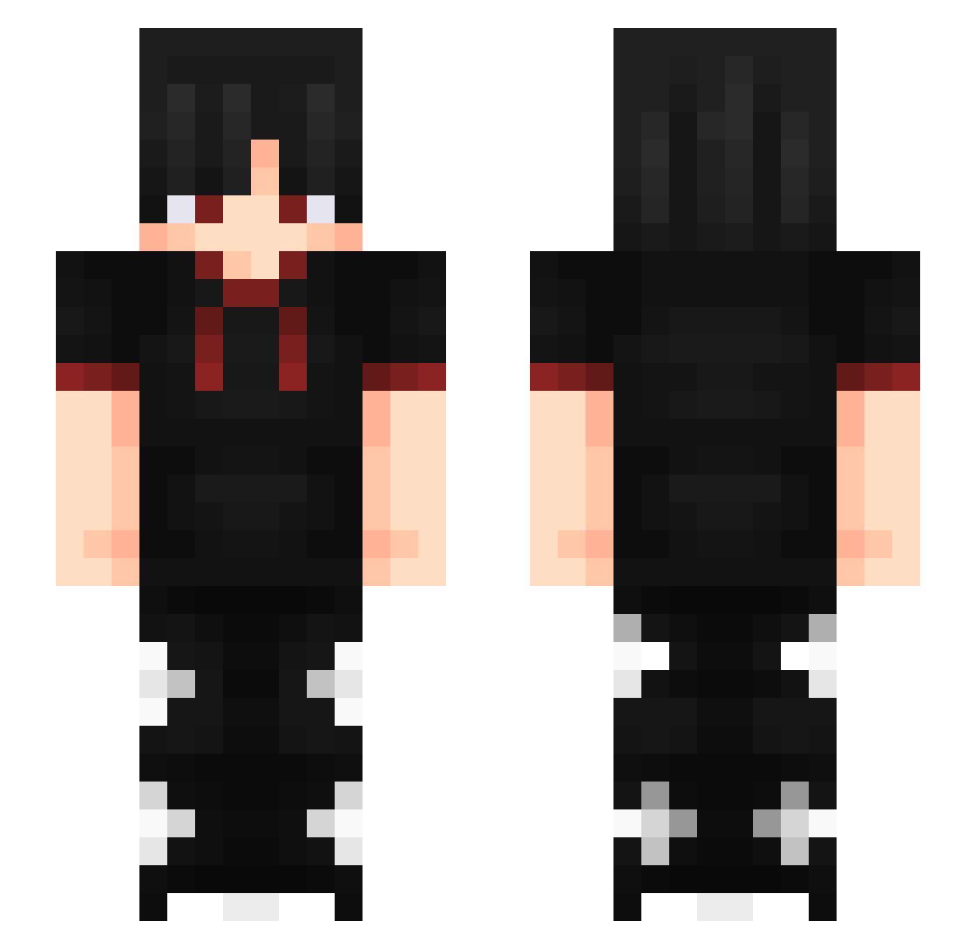 merlzieeee Minecraft skin, front and back view