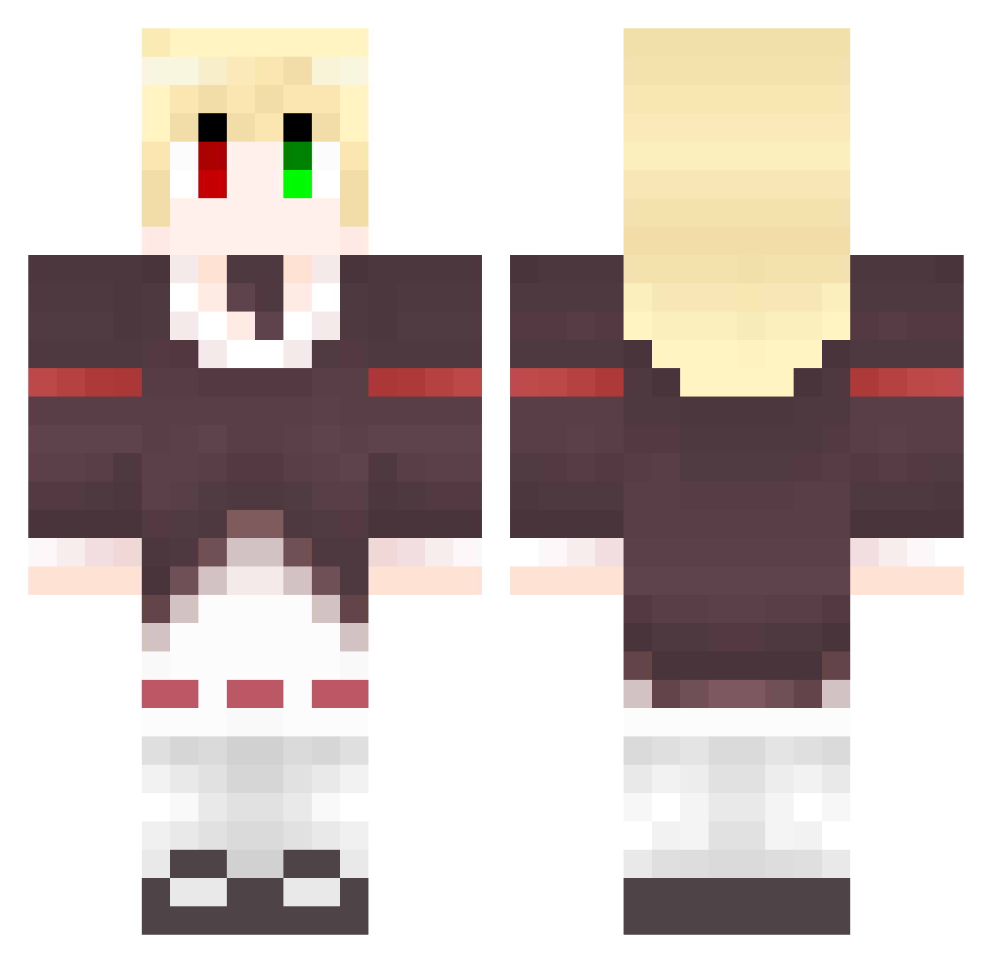 Saray_03 Minecraft skin, front and back view