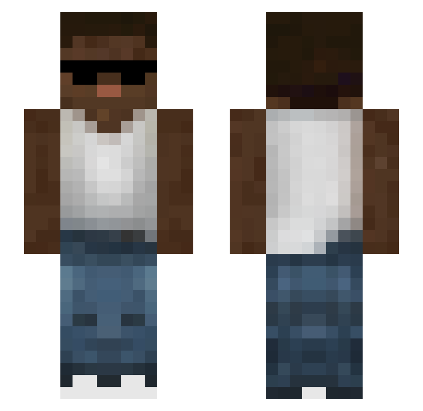 Jude_ME Minecraft skin, front and back view