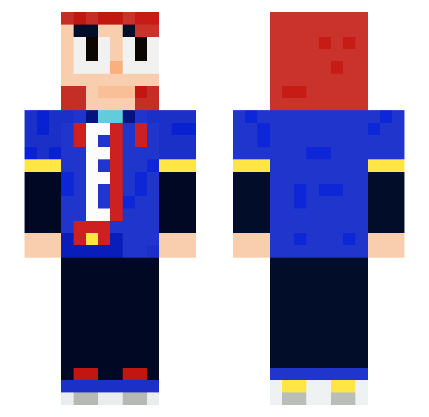 AbuRayyah Minecraft skin, front and back view