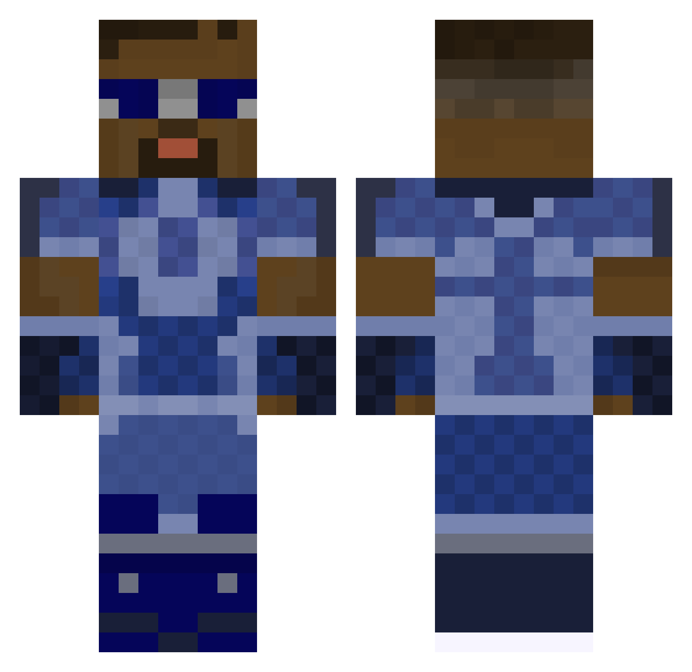 Abde_cool Minecraft skin, front and back view