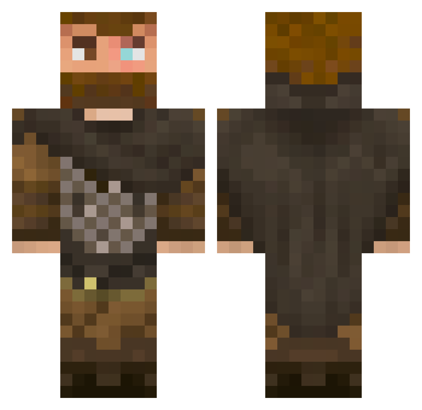 Ghazel Minecraft skin, front and back view
