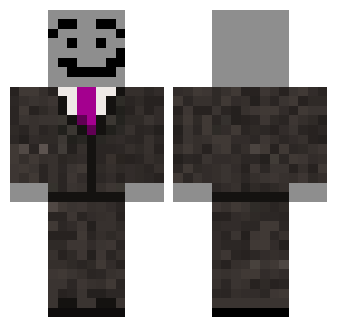 rsn8 Minecraft skin, front and back view