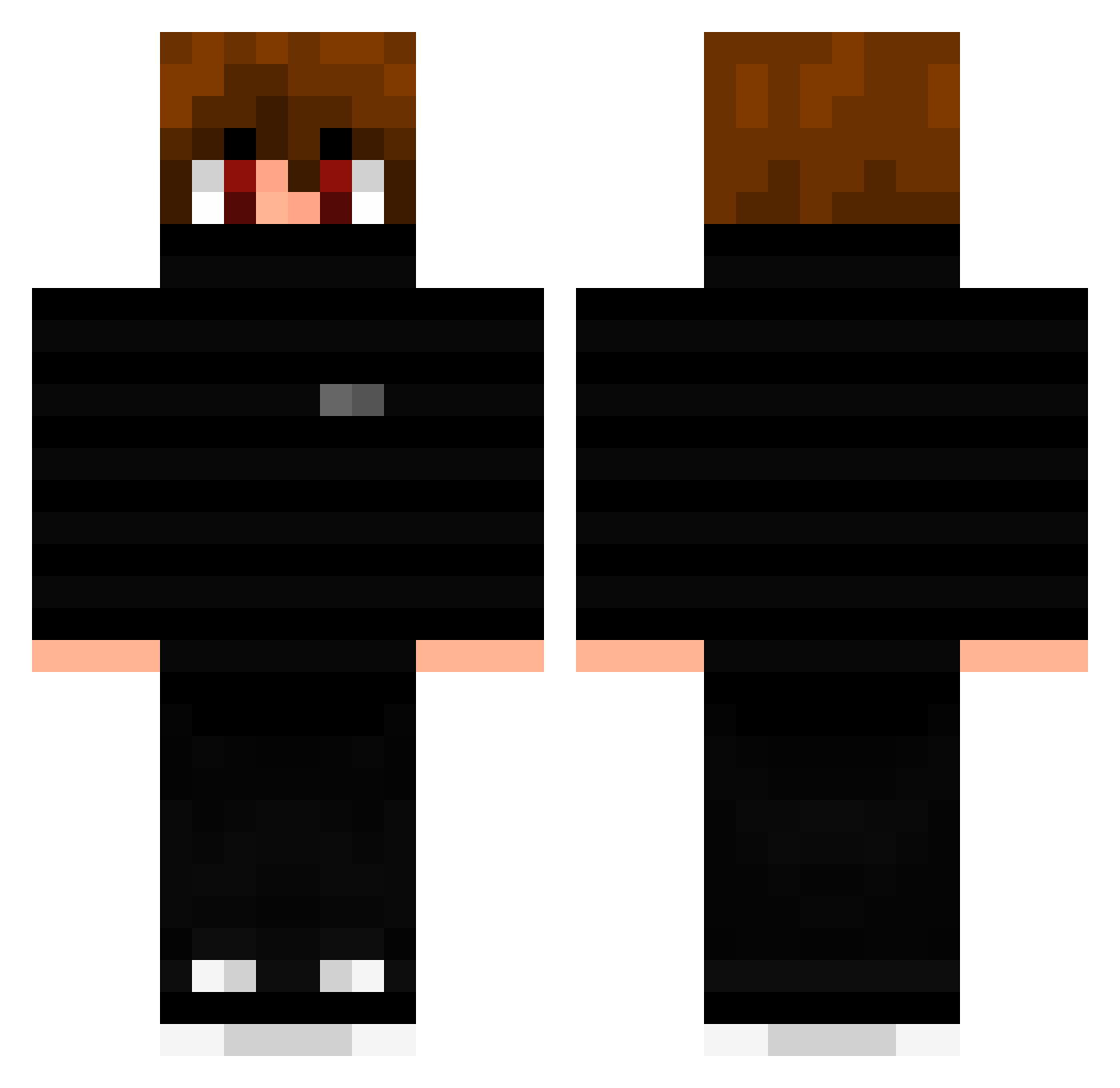 soulpunisher_ Minecraft skin, front and back view