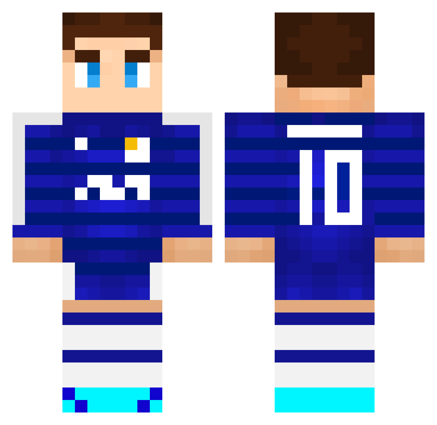 DB14 Minecraft skin, front and back view