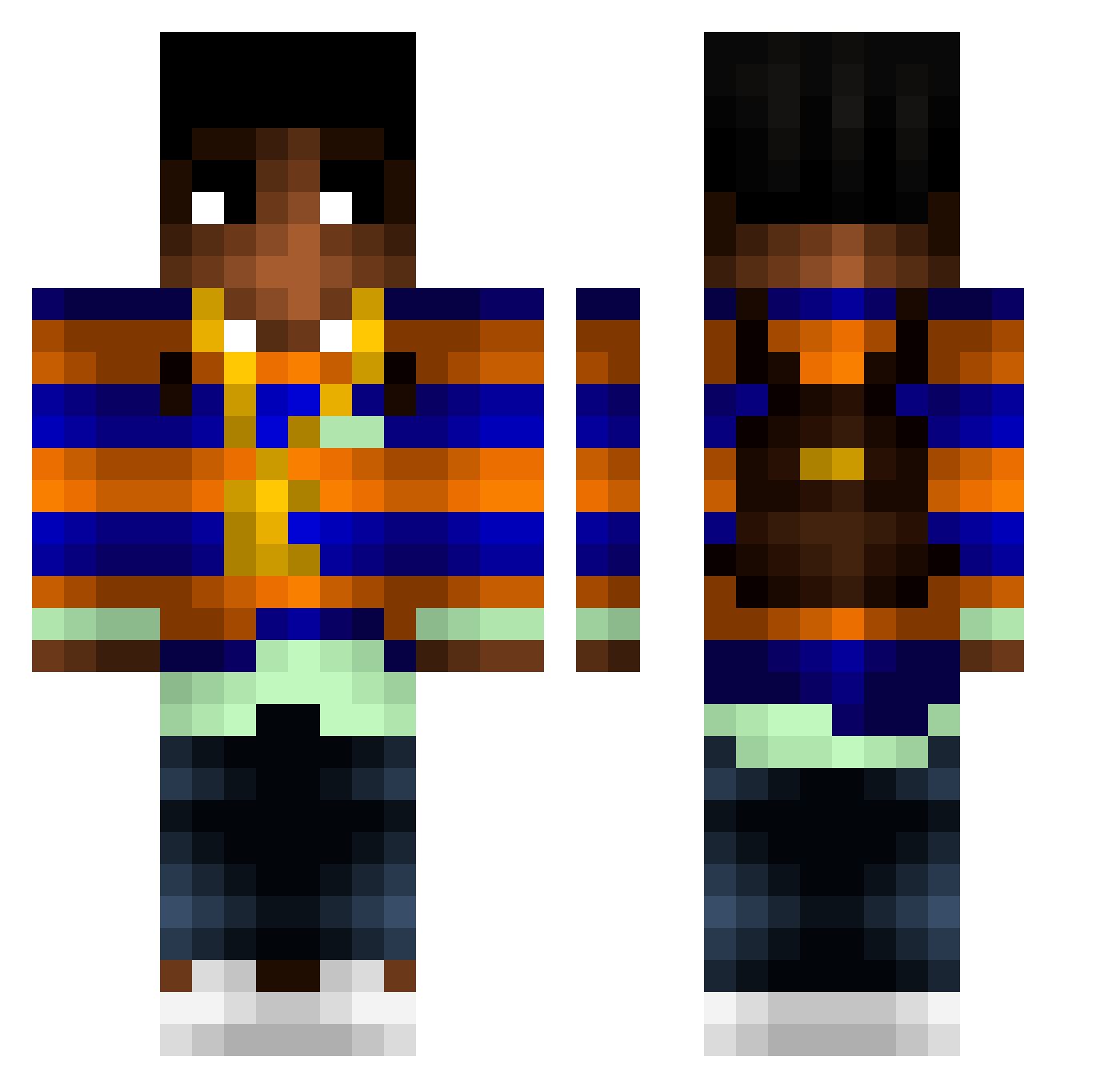 DaPhish601 Minecraft skin, front and back view