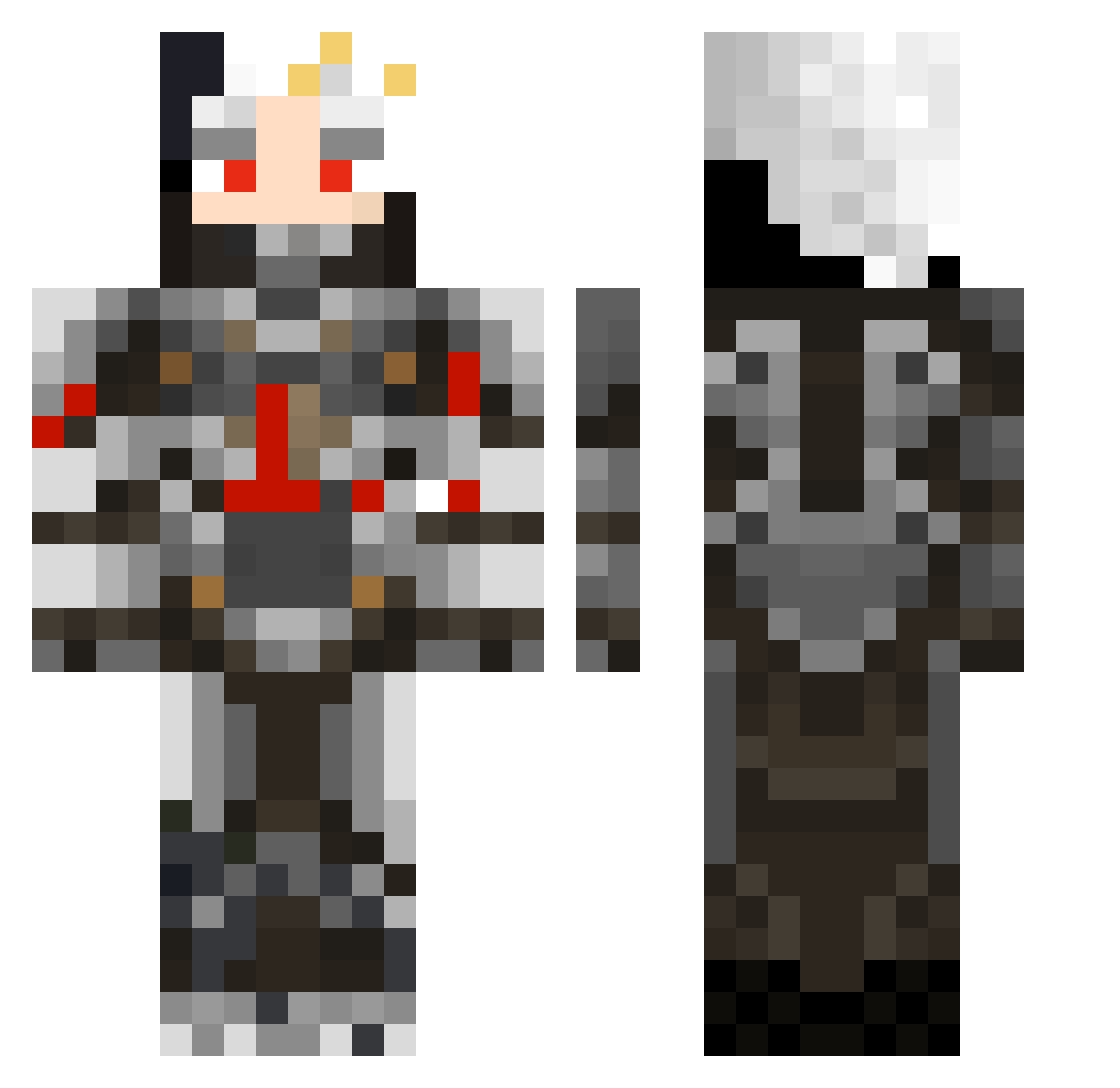 Starkin111 Minecraft skin, front and back view