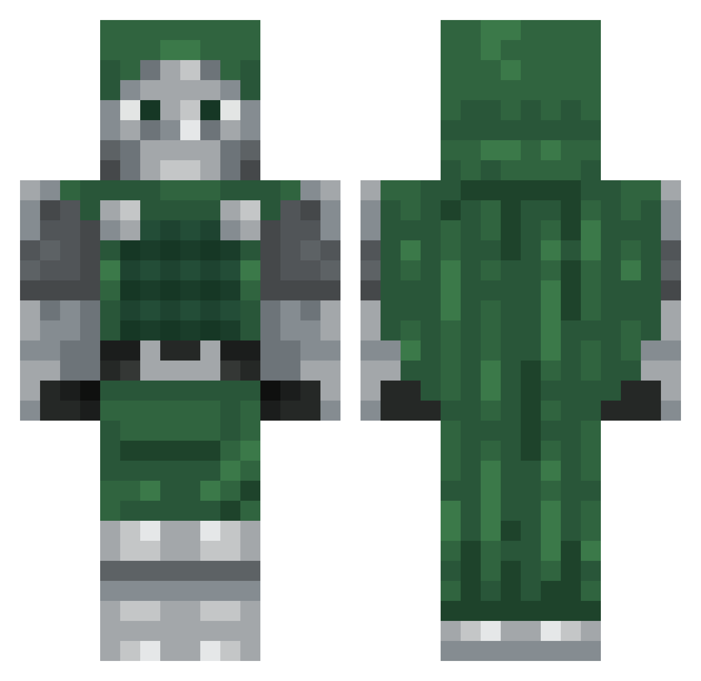 EDGONZOPR Minecraft skin, front and back view