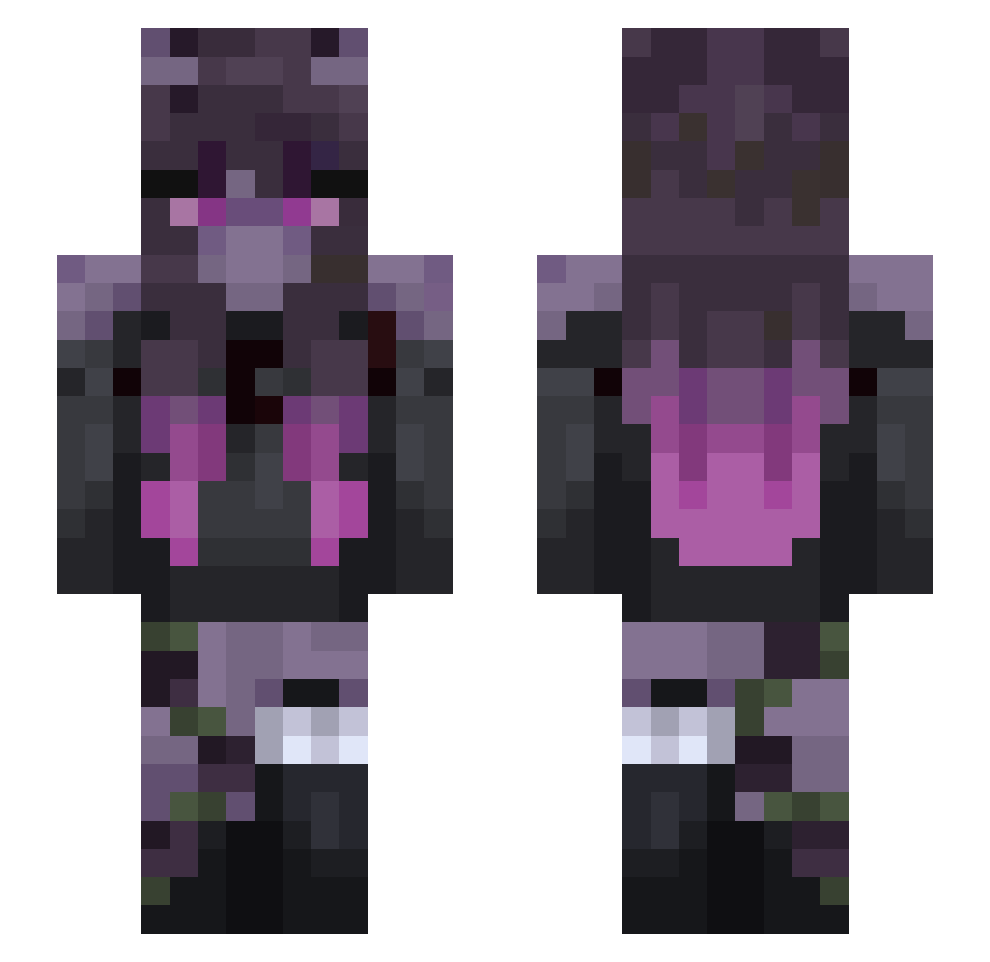 Skye___ Minecraft skin, front and back view