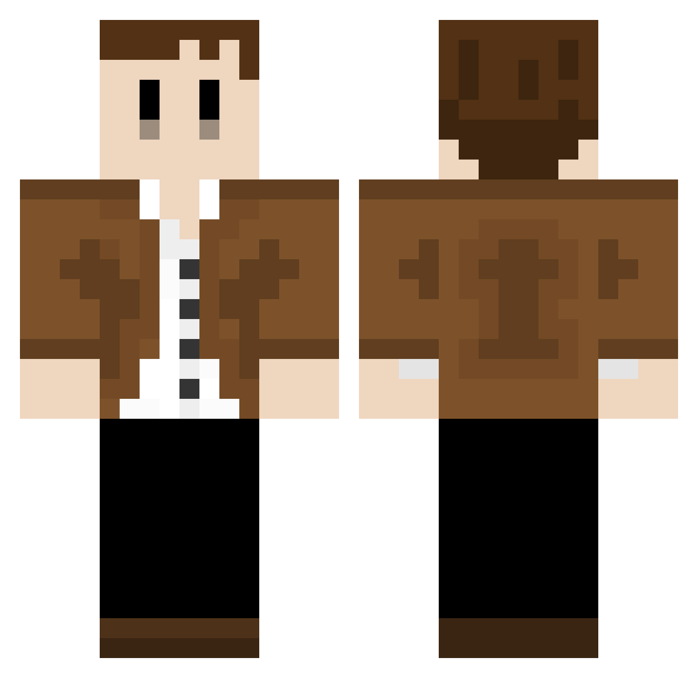 GYTER Minecraft skin, front and back view