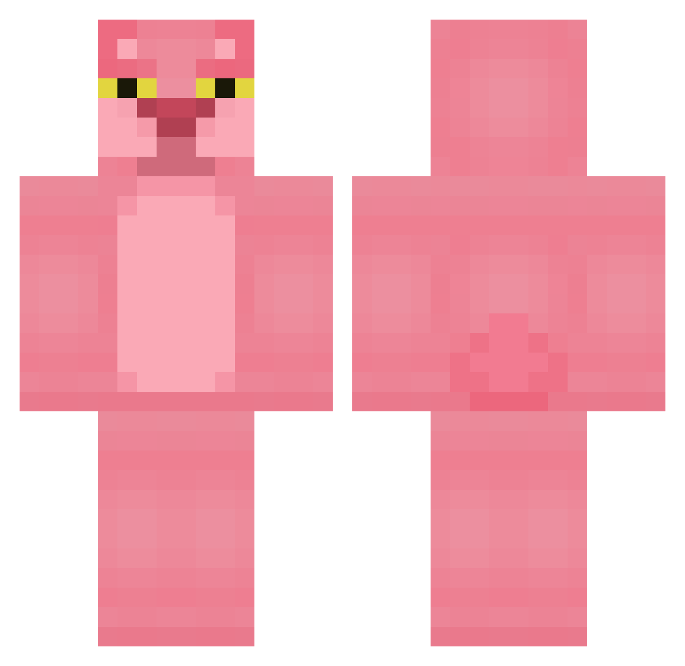 Evisukuro Minecraft skin, front and back view