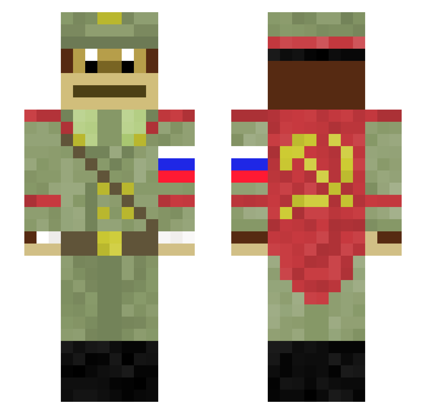 Southwood Minecraft skin, front and back view
