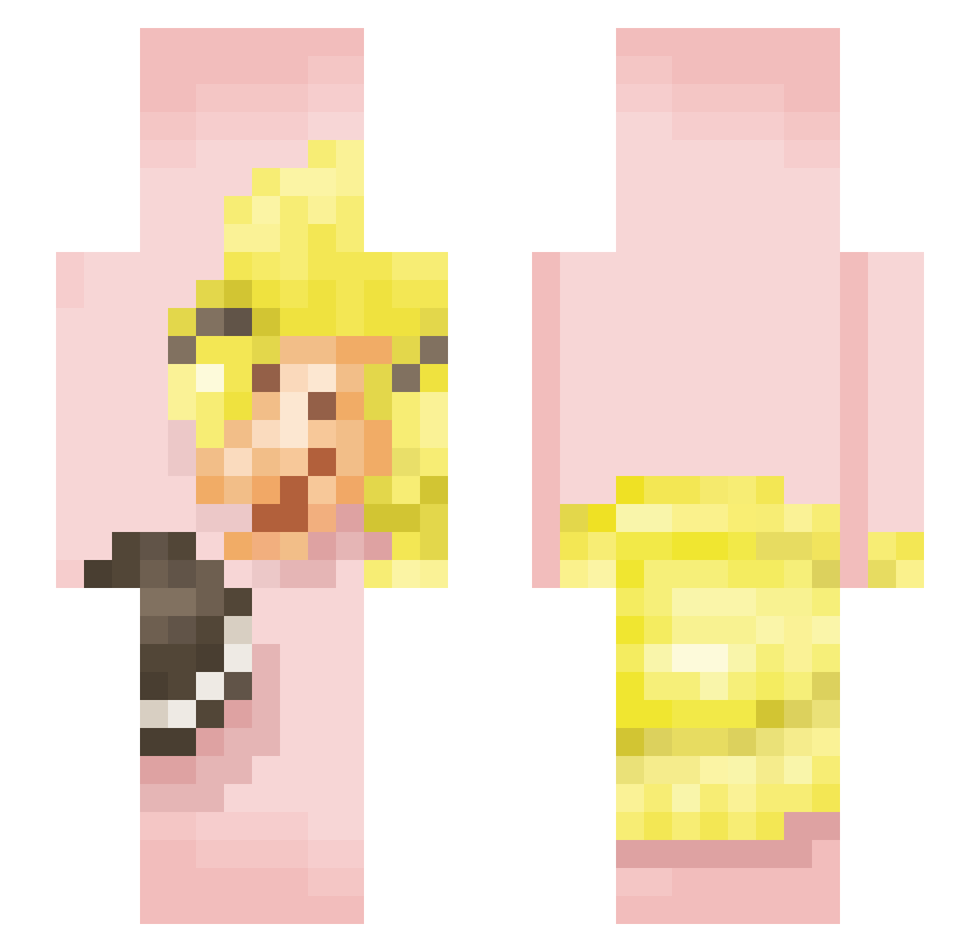 Bee__s Minecraft skin, front and back view