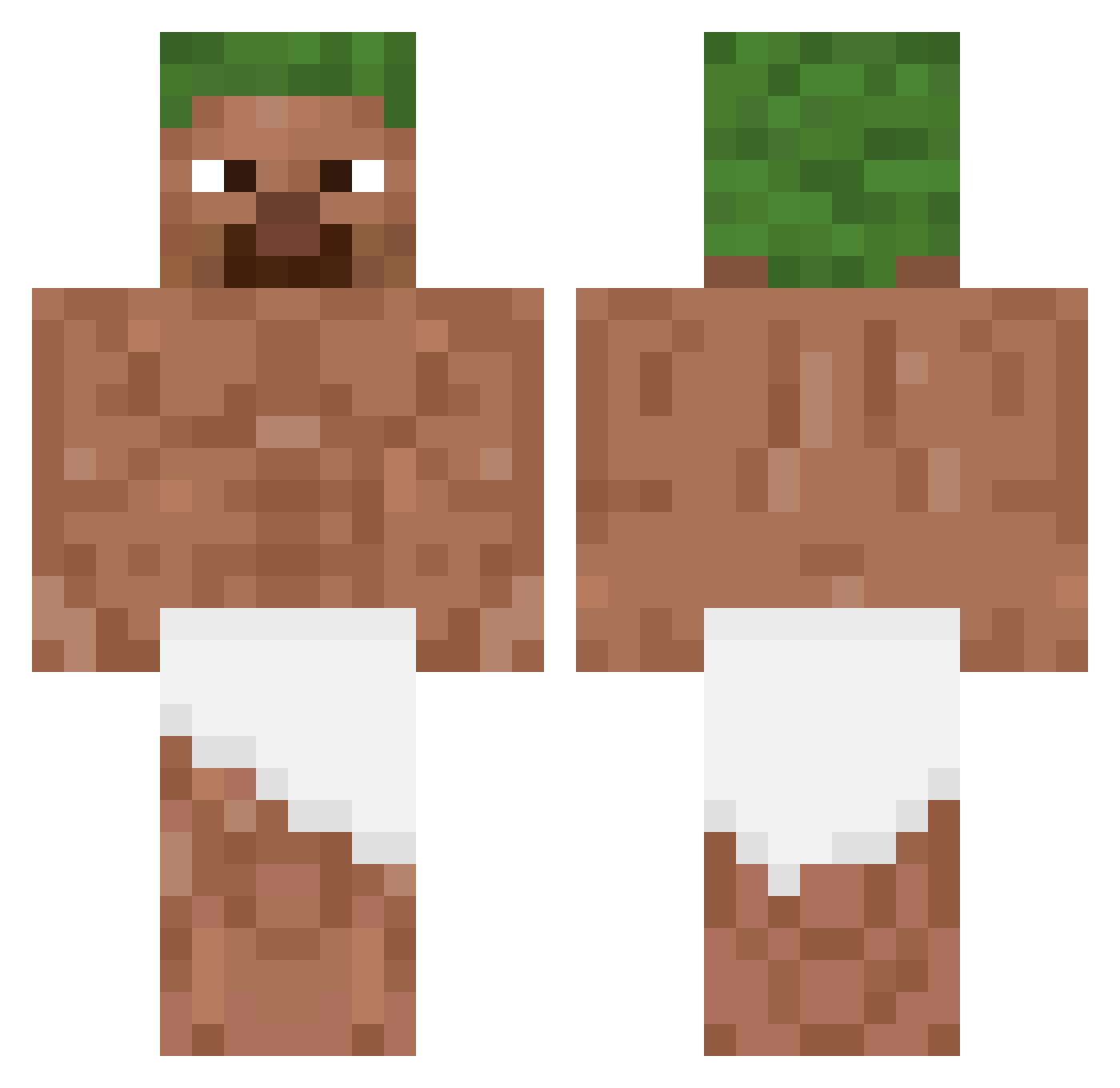 Zagkis Minecraft skin, front and back view