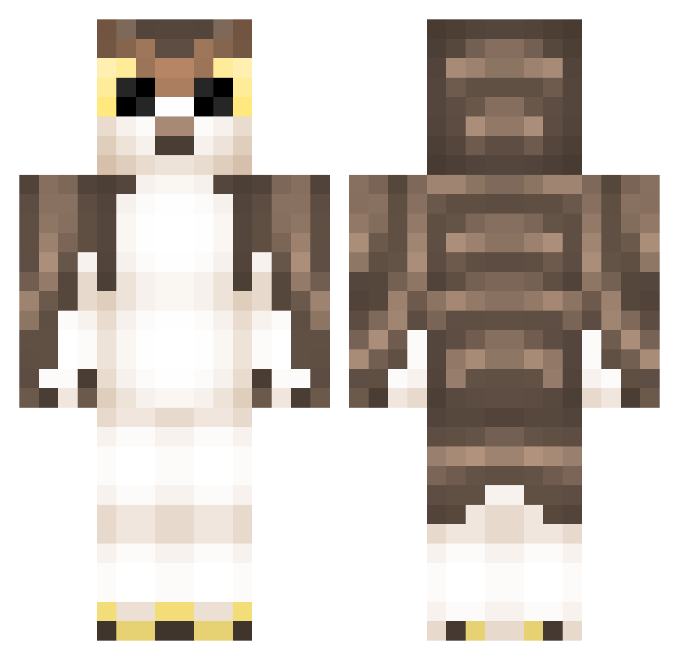 LoafofPERCY Minecraft skin, front and back view