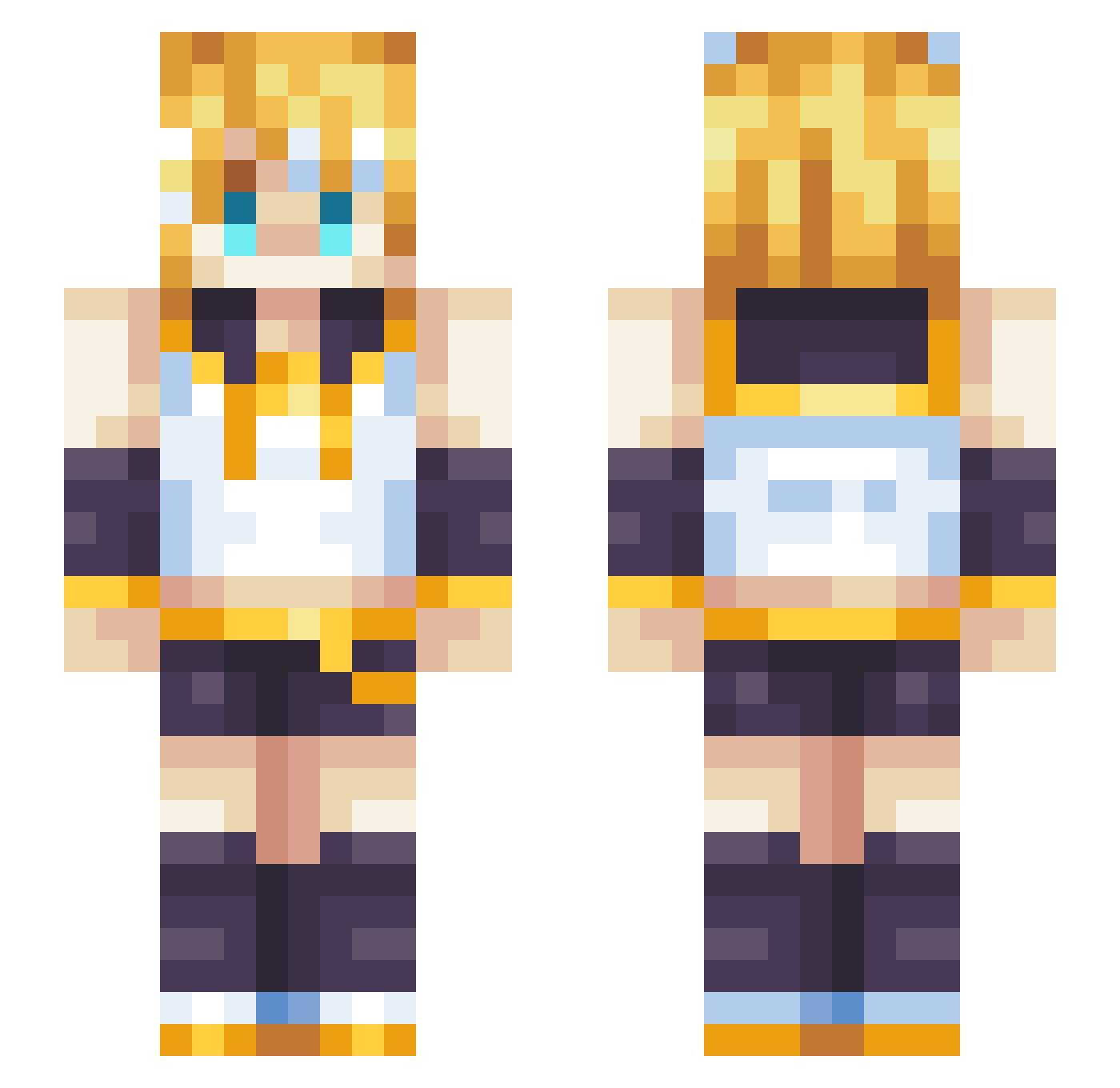 Ducky2009 Minecraft skin, front and back view