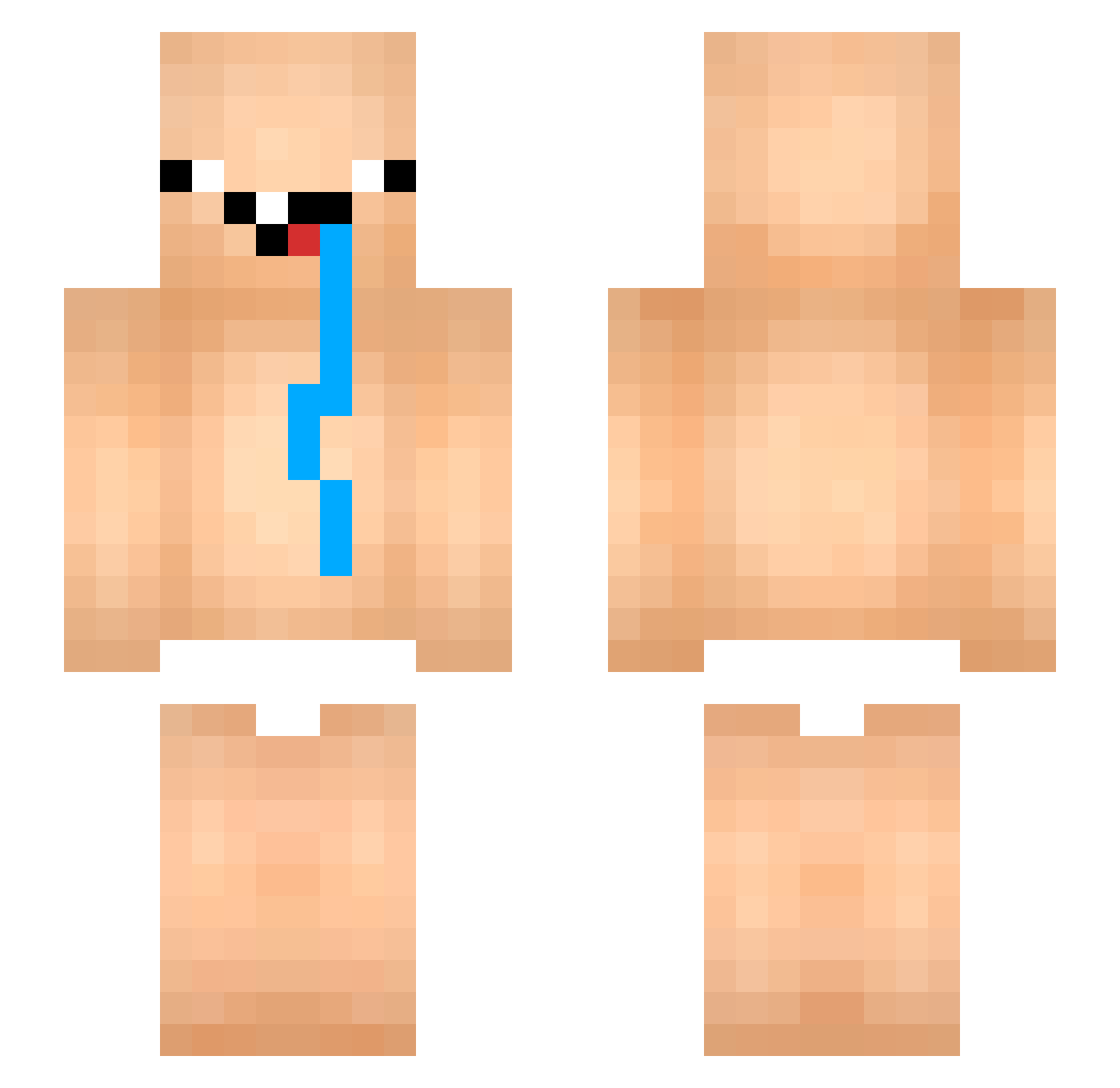Gay_Baby Minecraft skin, front and back view