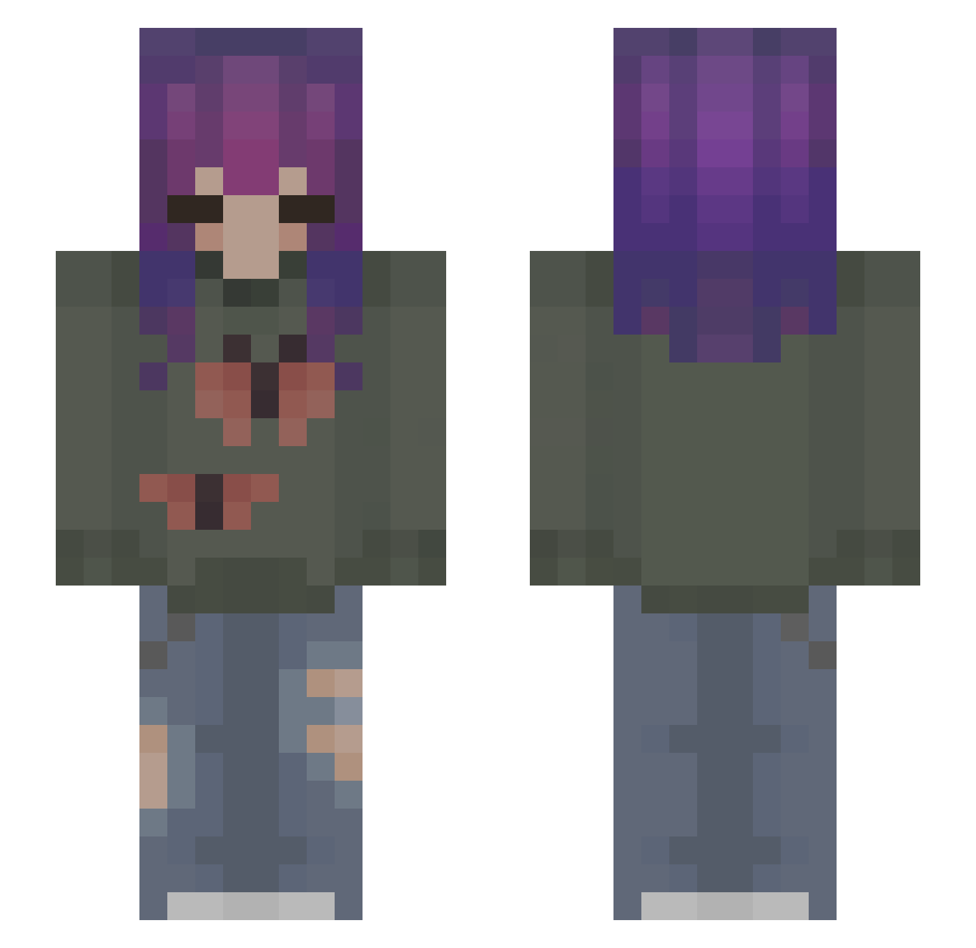 Potatot_ Minecraft skin, front and back view