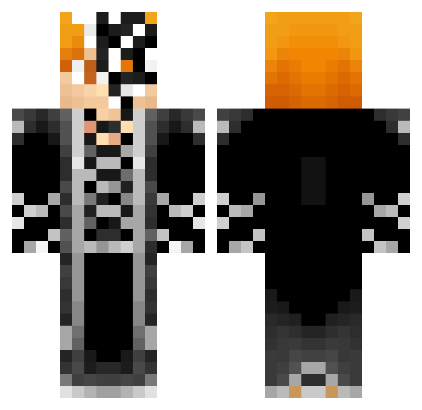 uiudv Minecraft skin, front and back view