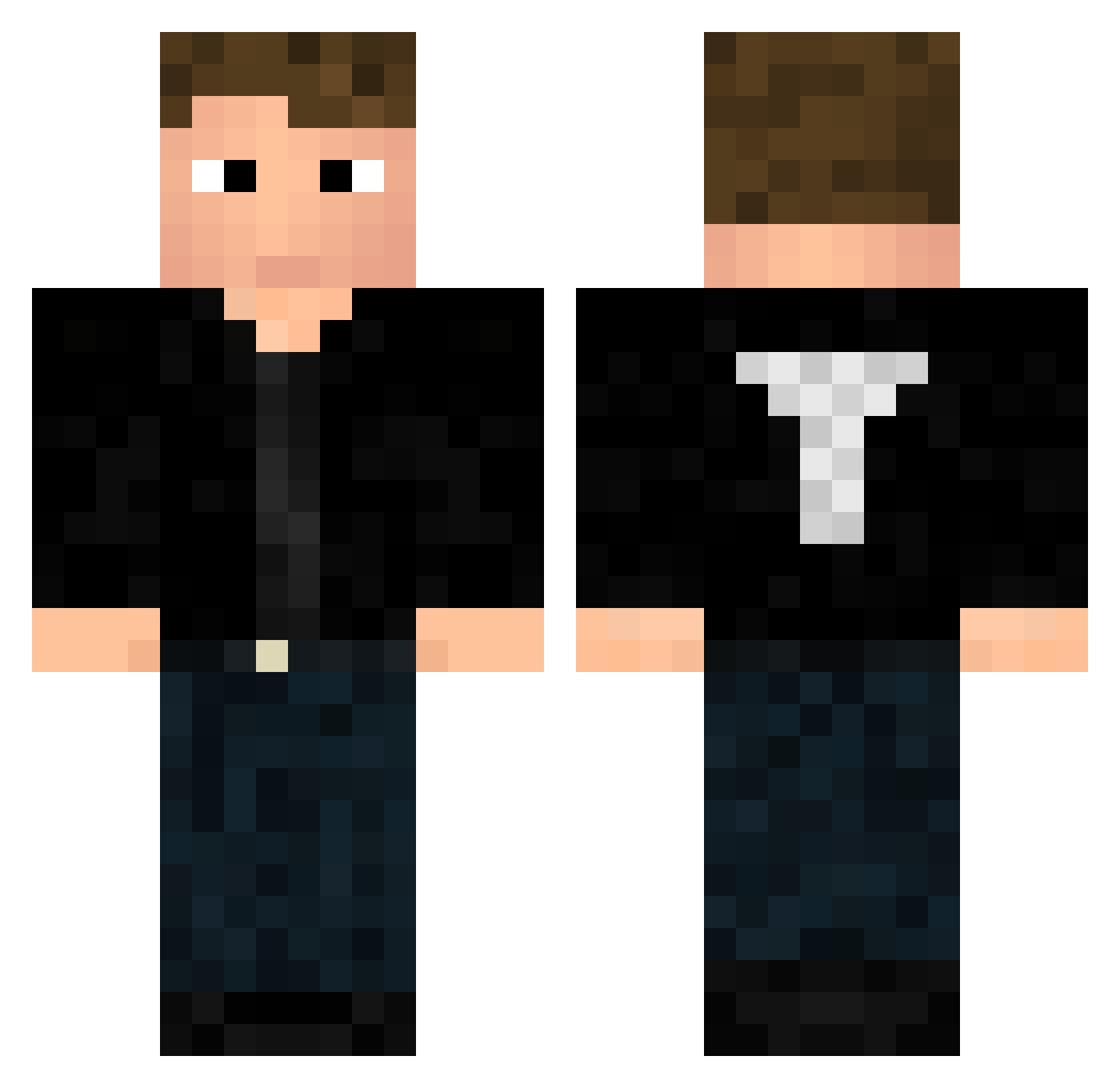 Smile_leader2 Minecraft skin, front and back view
