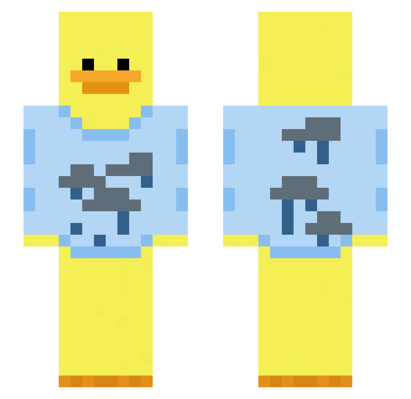 gameboy460 Minecraft skin, front and back view