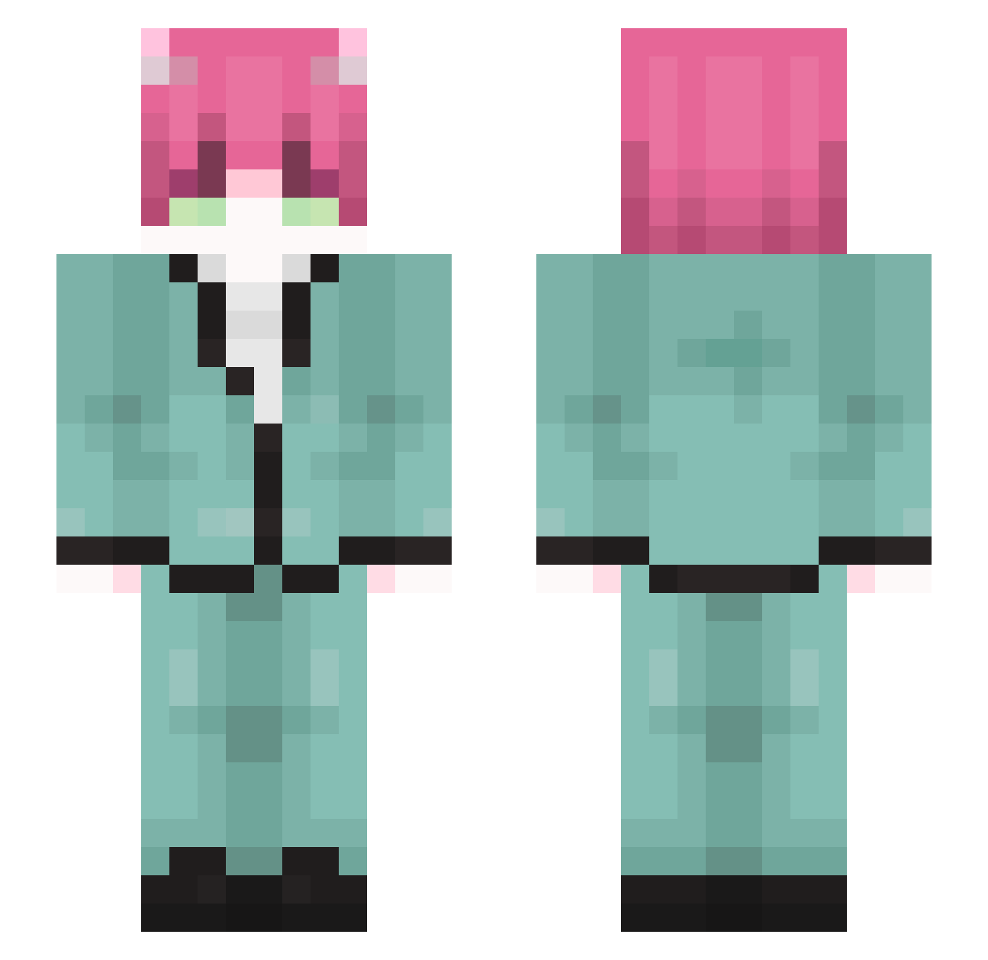 boogiebaboogie Minecraft skin, front and back view