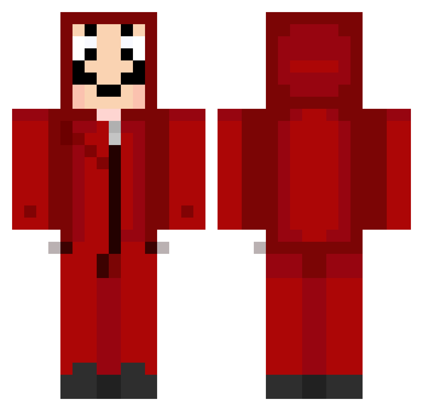 _Ronnie_ Minecraft skin, front and back view
