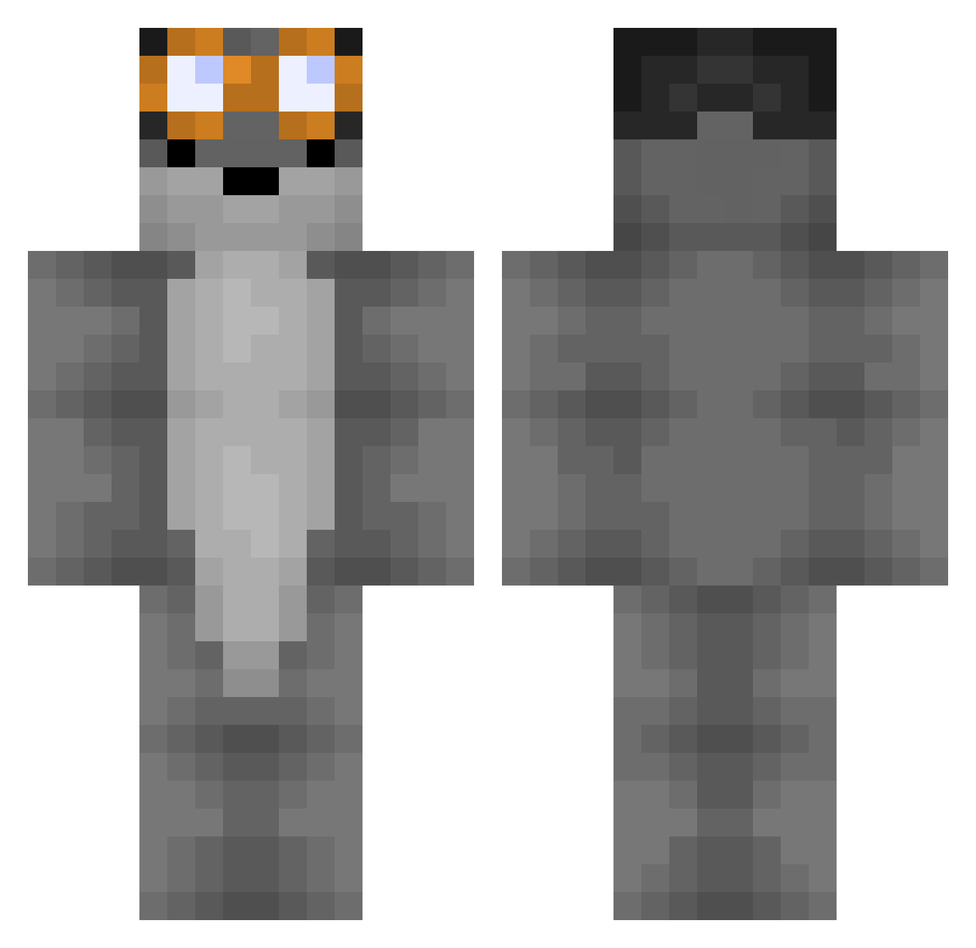 FromTheOmega Minecraft skin, front and back view