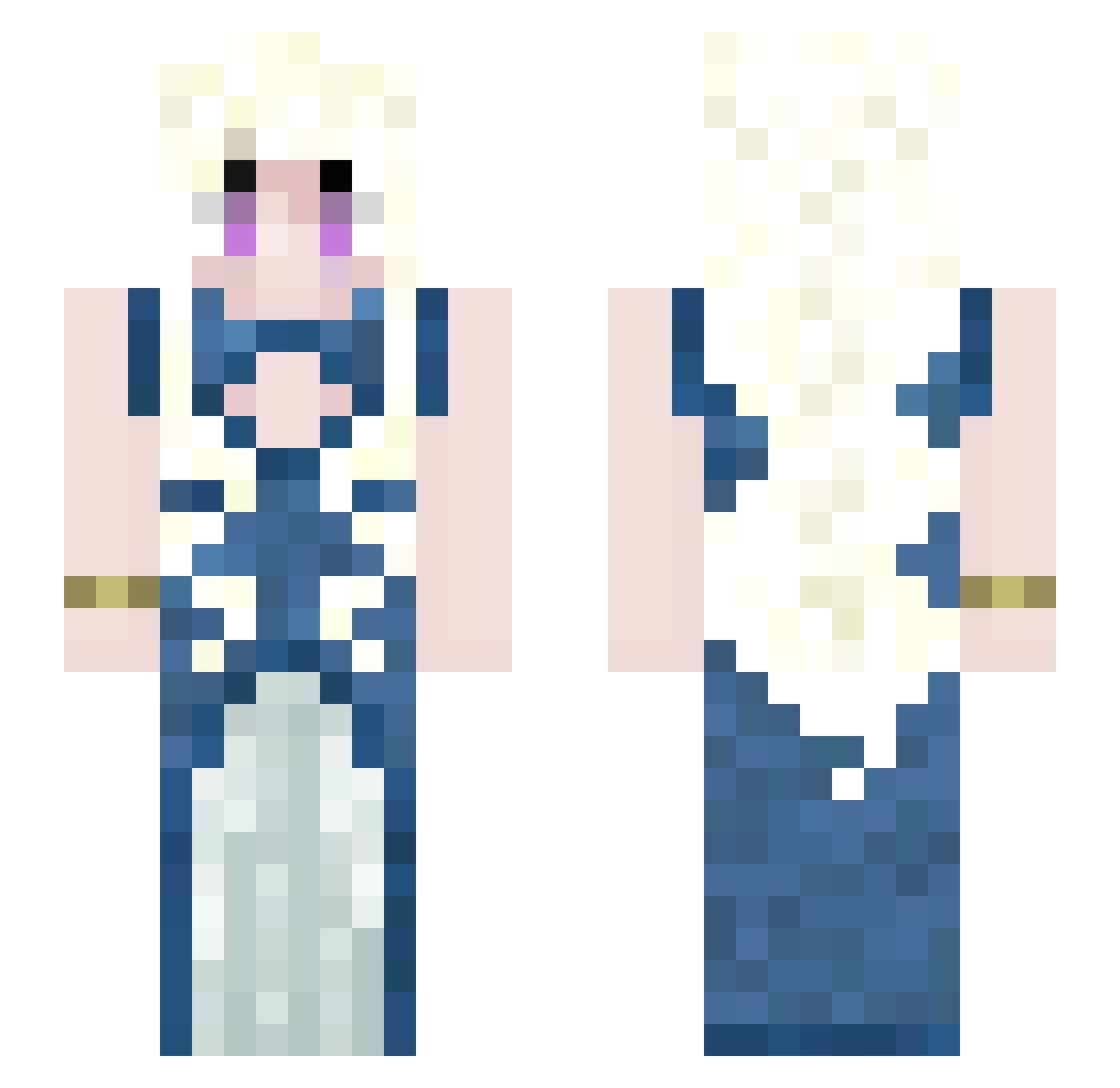 SeleneRyan Minecraft skin, front and back view