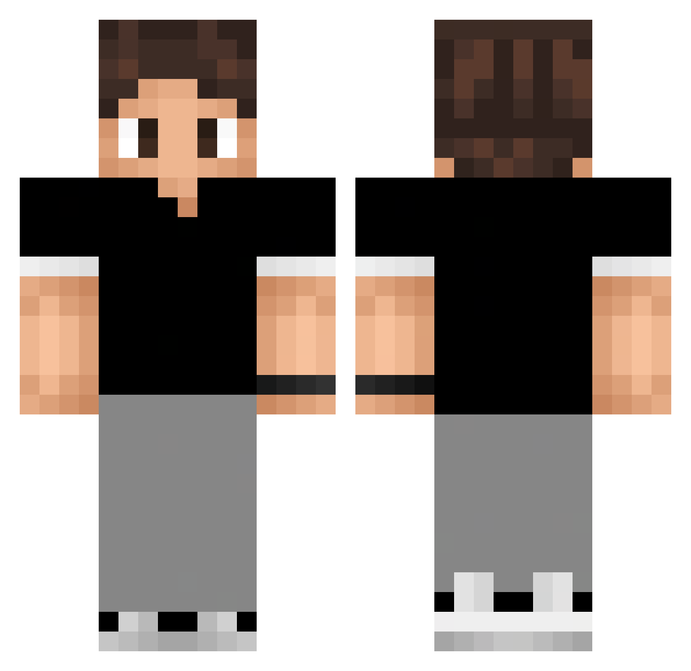 LaJoya_ Minecraft skin, front and back view