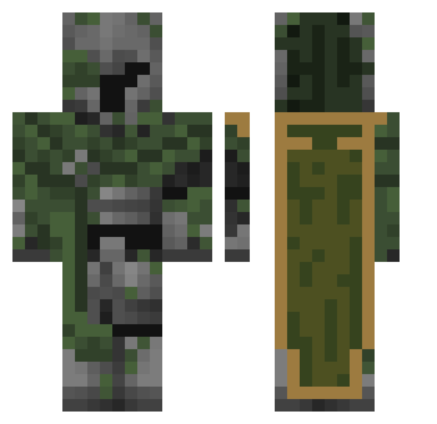 fluxe08 Minecraft skin, front and back view