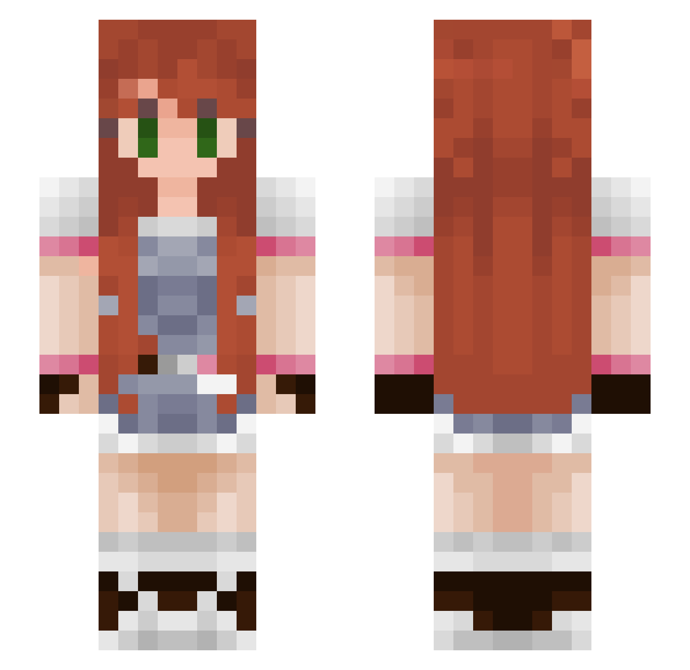 L3monDaisy Minecraft skin, front and back view
