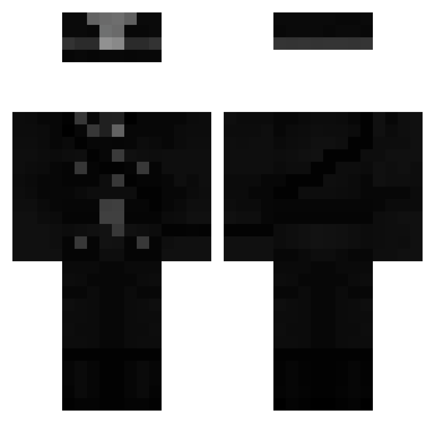BialySS Minecraft skin, front and back view